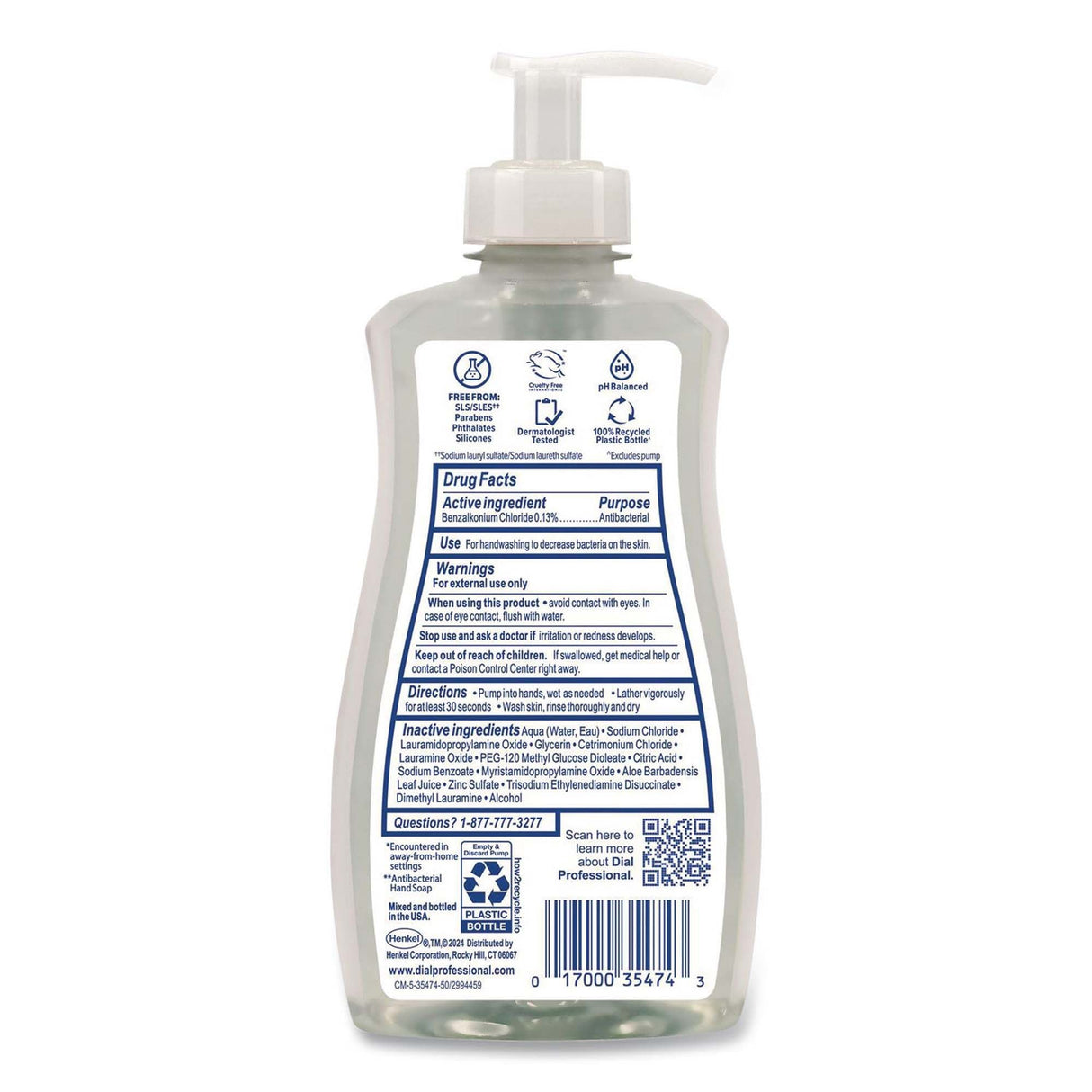 Dial Professional Antibacterial & Sensitive + Aloe Soap - DIA35476-Box - LL Medico