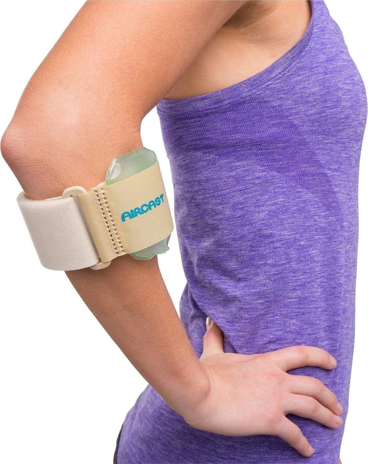 DJO Aircast Pneumatic Tennis Elbow Support, One Size Fits Most - 05A-B-Single - LL Medico