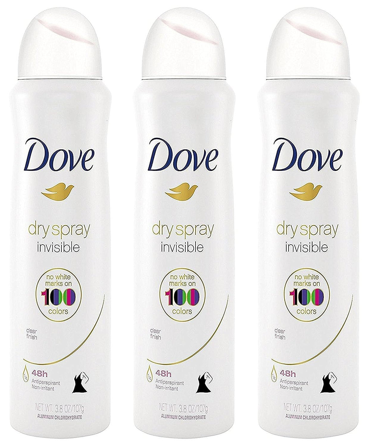 Dove Dry Spray Invisible Antiperspirant, Clear Finish Sheer Fresh Scent, 3.8 oz - 07940063428-Single - LL Medico