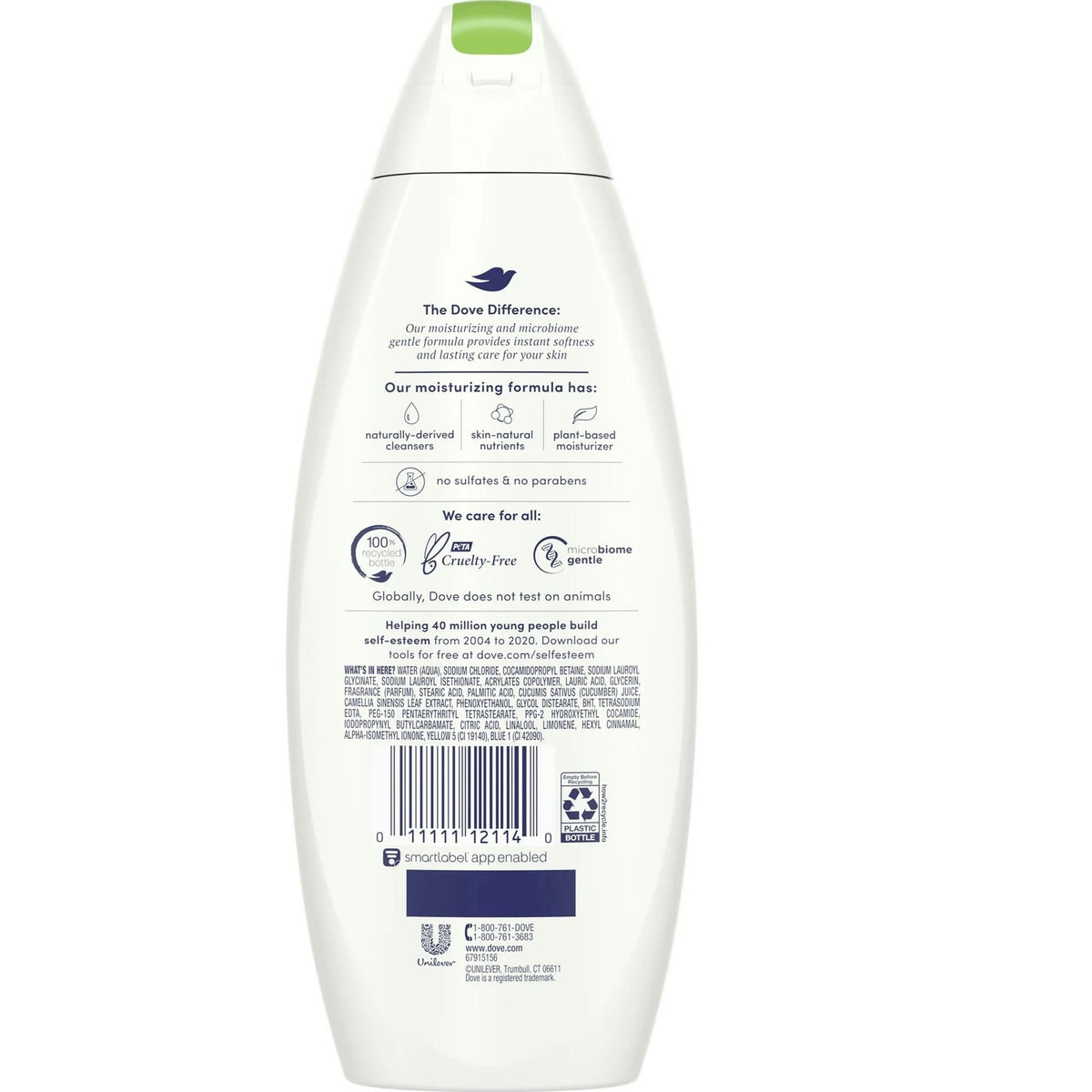 Dove Nourishing Body Wash, Cucumber & Green Tea, 12 oz - 01111112114 - LL Medico