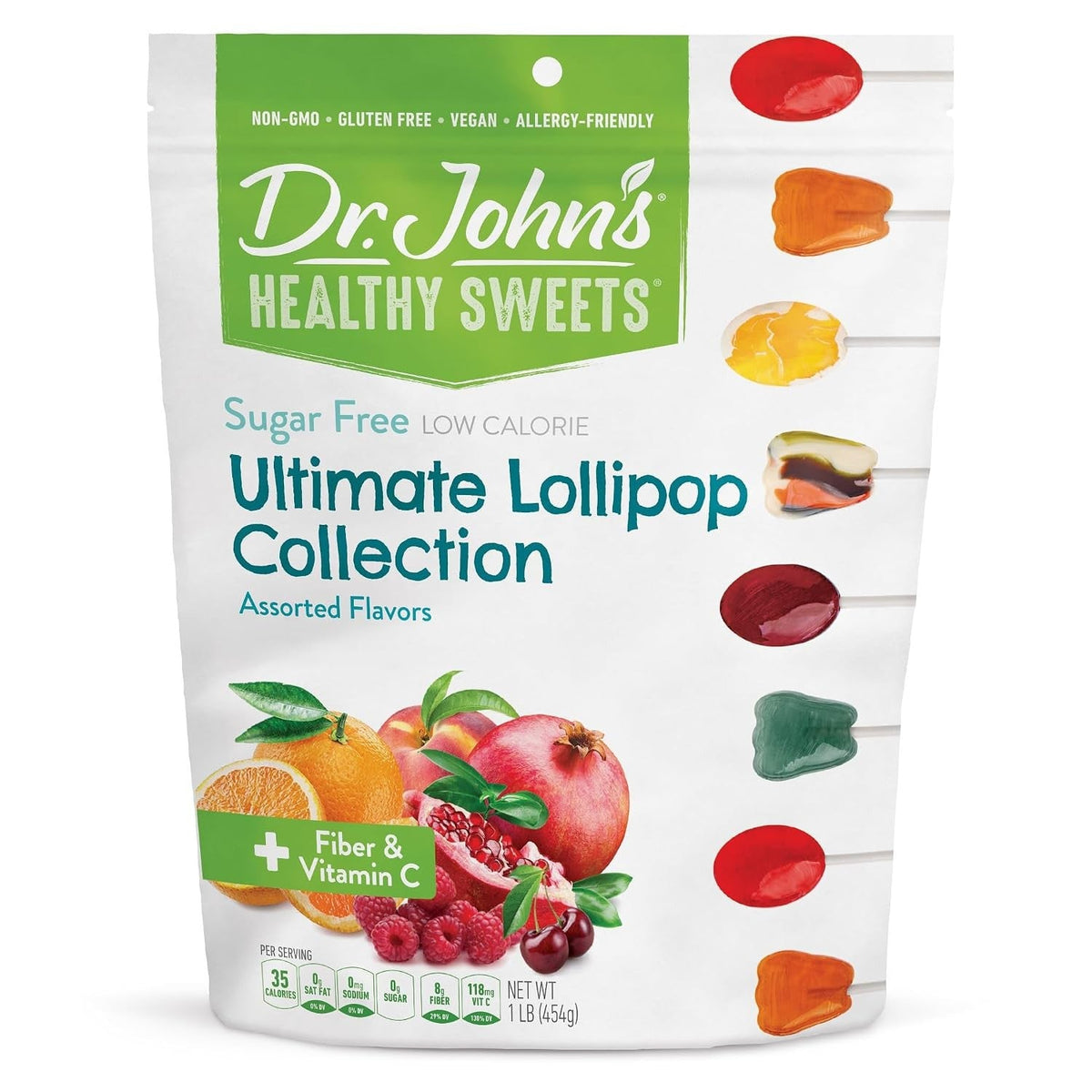 Dr. John's Candies Sugar Free Lollipops - 4056-Bag - LL Medico