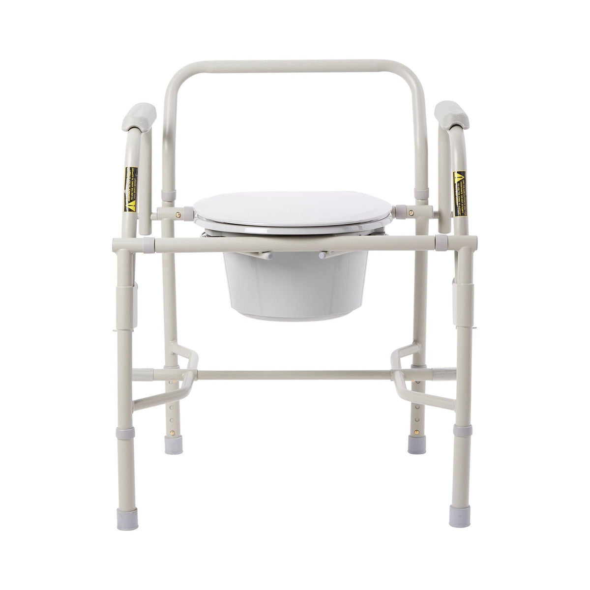 Drive Deluxe Steel Drop-Arm Commode, 13.75" Seat Width, 300 lb Capacity - 11125KD-1-Single - LL Medico