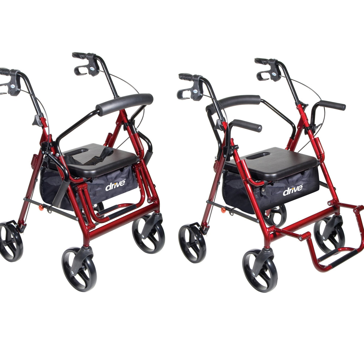 Drive Duet Rollator/Transport Chair, 8" Casters - 795BU - LL Medico