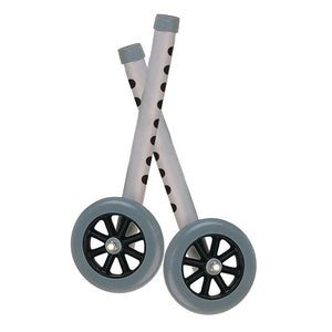 Drive Extended Height Walker Extension Legs with Wheels, 5" - 10108WC-Box - LL Medico