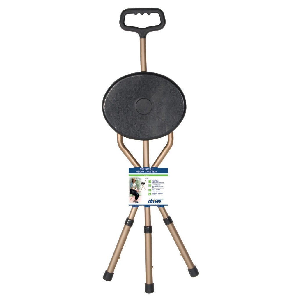 Drive Foldable Adjustable Tripod Cane Seat - 10365 - LL Medico