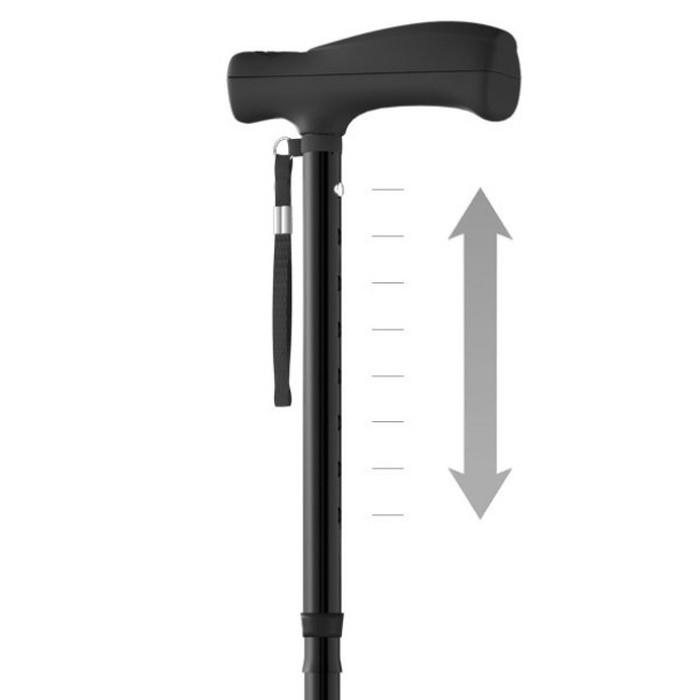 The Drive HurryCane Freedom Edition Folding Cane (30.5–37.5 adjustable height) by Drive features an ergonomic handle, wrist strap, and folding design for reliable support anywhere you go.
