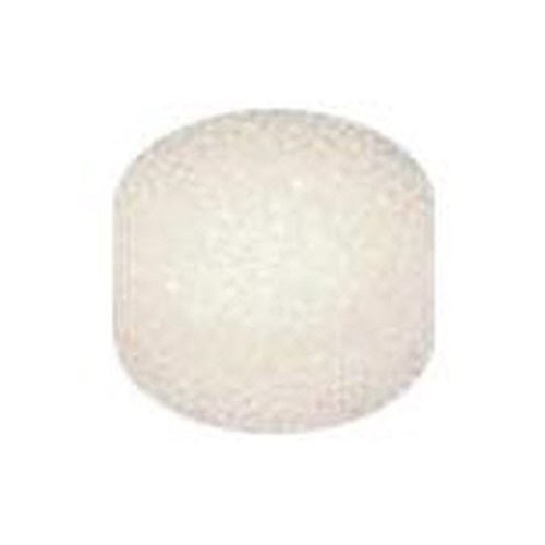 A white, cylindrical foam earplug-like filter with rounded edges from Drive Compressor Nebulizer System Replacement Filters by Drive is displayed against a plain white background.