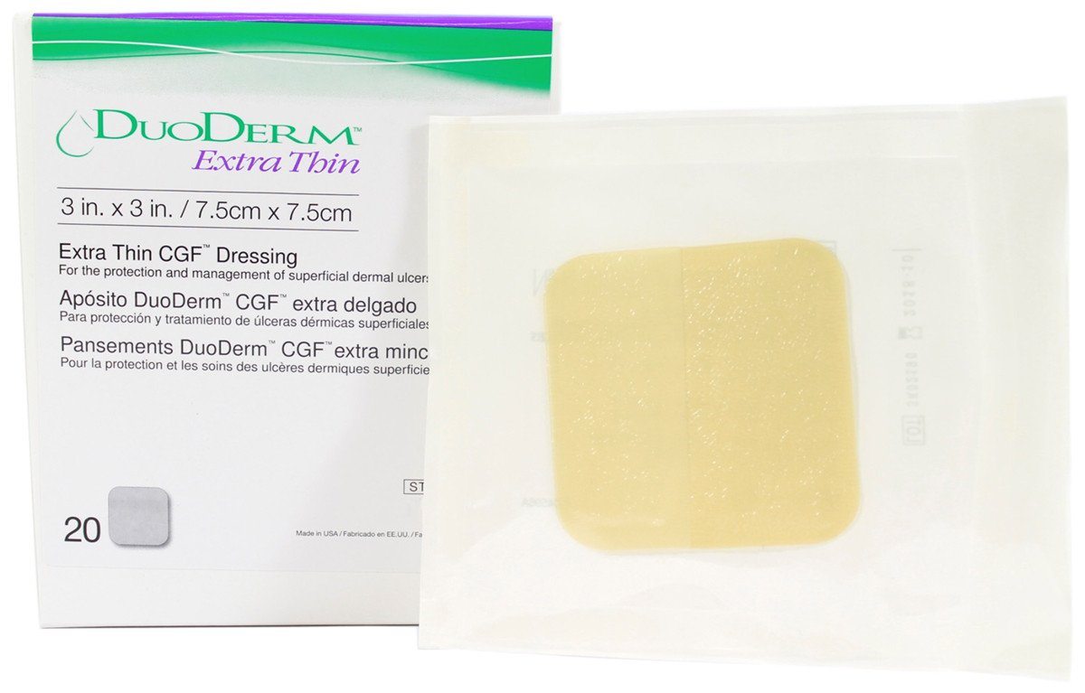 DuoDerm Extra Thin Hydrocolloid Dressing, 3 x 3 Inch