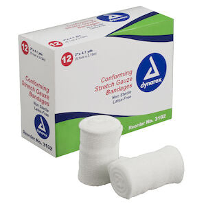 dynarex Conforming Bandage, 2 Inch x 4-1/10 Yard