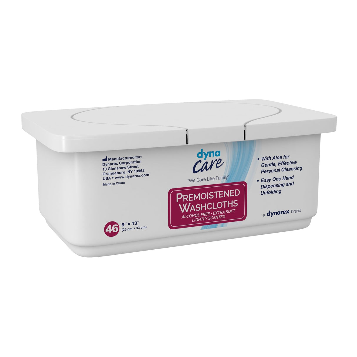 DynaCare Dynarex Personal Cleansing Wipes, Aloe/Lanolin Scented, Tub - 1314-Pack - LL Medico