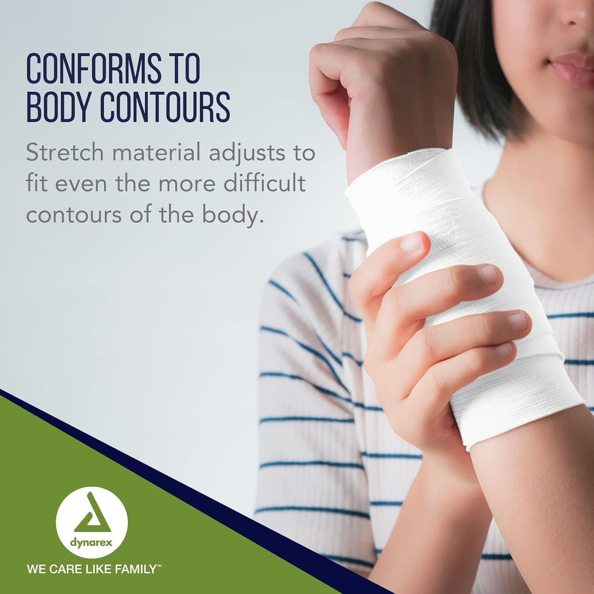 Dynarex Conforming Stretch Gauze Bandages, Non-Sterile, 4" x 4.1 Yard - 3104-Box - LL Medico
