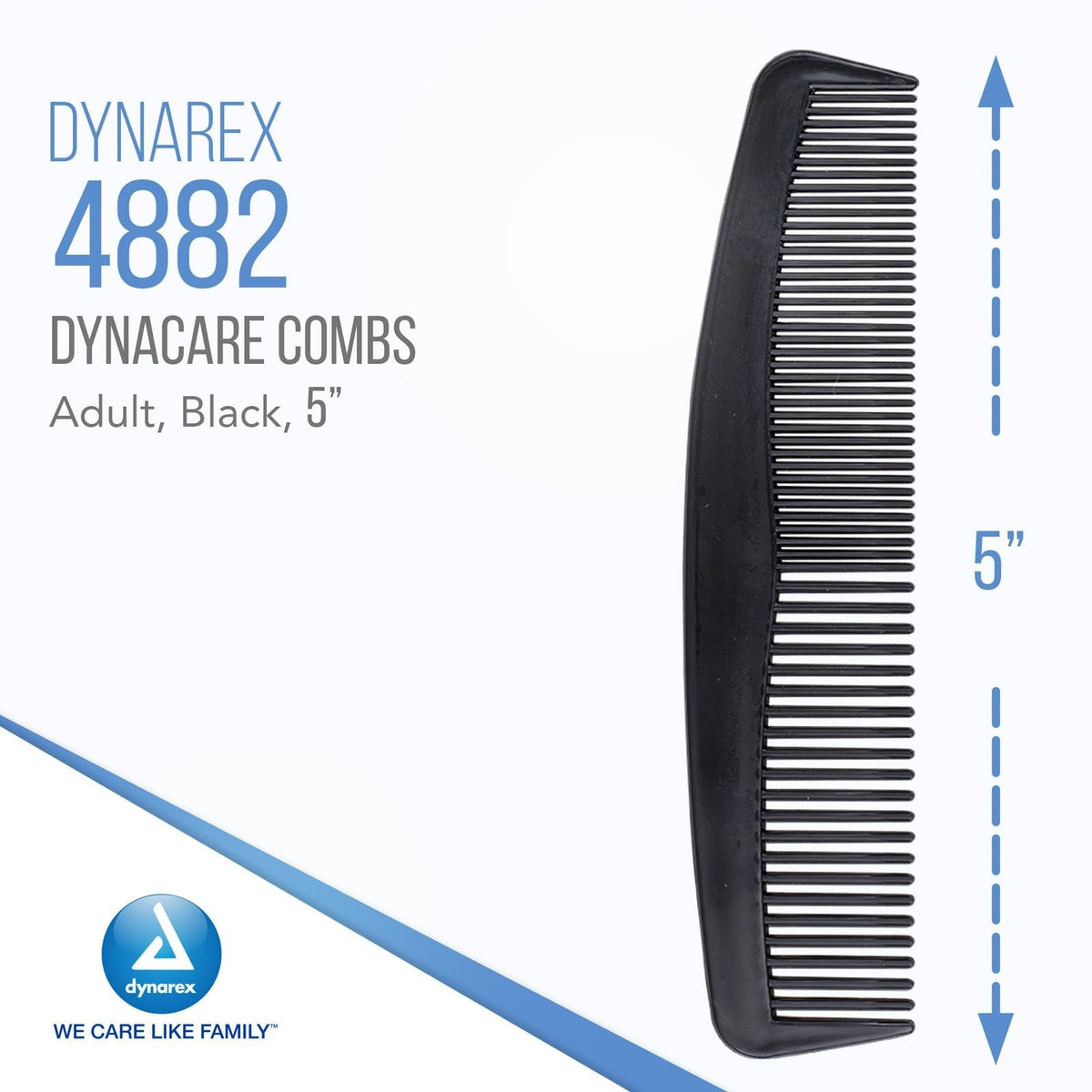 Dynarex DynaCare Adult Comb, Black, 5", Box of 12 - 4882-Box - LL Medico