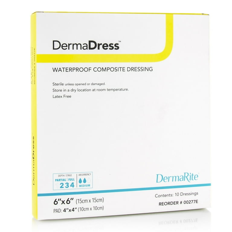 DermaDress Composite Dressing, 6 x 6 inch