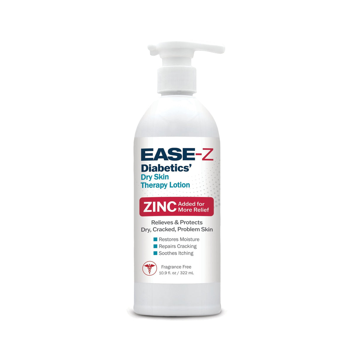 EASE-Z Diabetics' Dry Skin Therapy Foot Cream, Scented, 10.9-ounce Pump Bottle - EZL10Z-Single - LL Medico