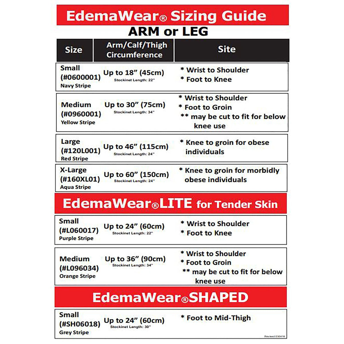 EdemaWear Stockinet, Medium, Yellow Stripe, 34" - B960001-Single - LL Medico