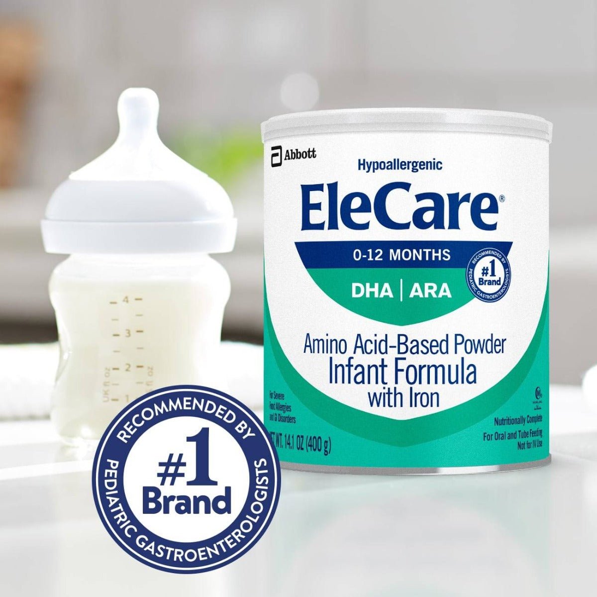 EleCare Hypoallergenic Amino Acid - Based Powder Baby Formula, 14.1 oz Can - 55251-Each - LL Medico