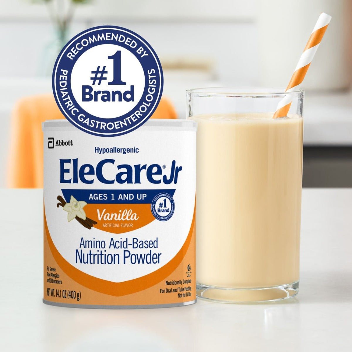 EleCare Jr Amino Acid - Based Nutrition Powder, Vanilla, 14.1 oz Can - 68630-Each - LL Medico