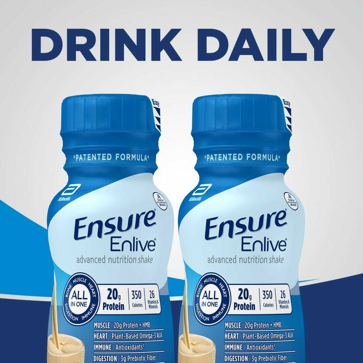 Ensure Enlive Vanilla, 8 oz Bottle, CS/24 - 64286-Case - LL Medico