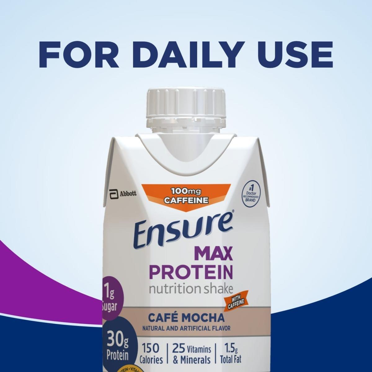 Ensure Max Protein Cafe Mocha, 11 oz Carton, CS/12 - 66893-Case - LL Medico
