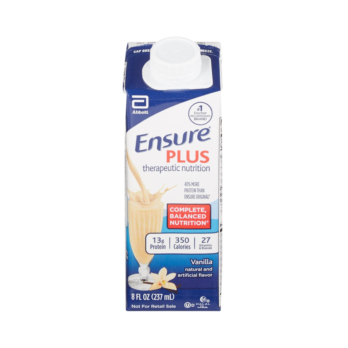 Ensure Plus Therapeutic Nutritional Shake, Vanilla, 8 oz Carton - 64905-Case - LL Medico
