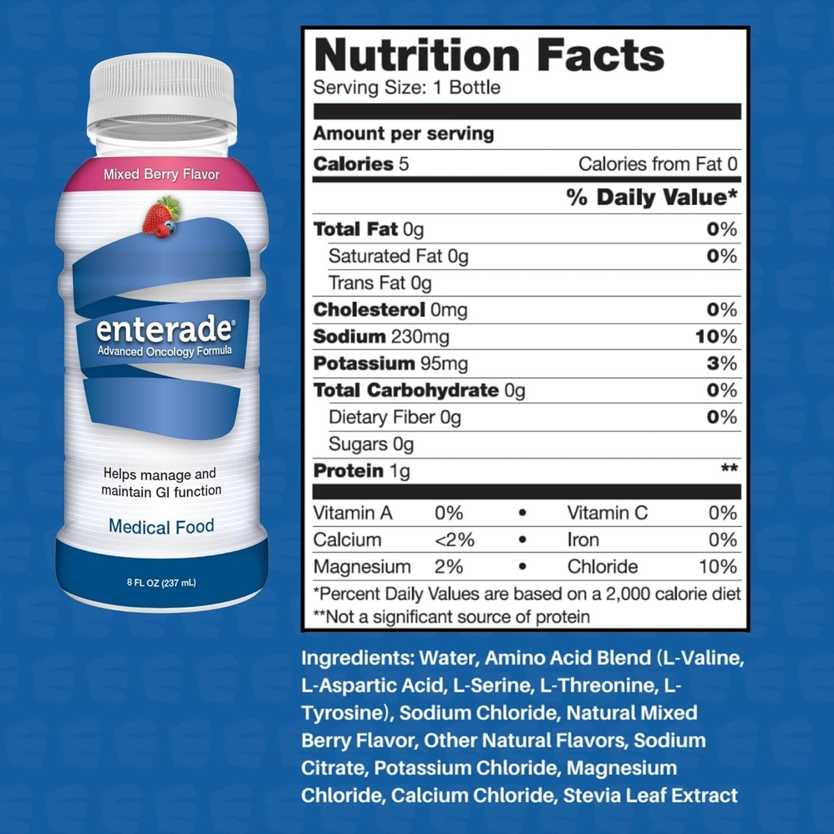 enterade Advanced Oncology Oral Supplement, Mixed Berry, 8 oz - 860008321138-Case - LL Medico