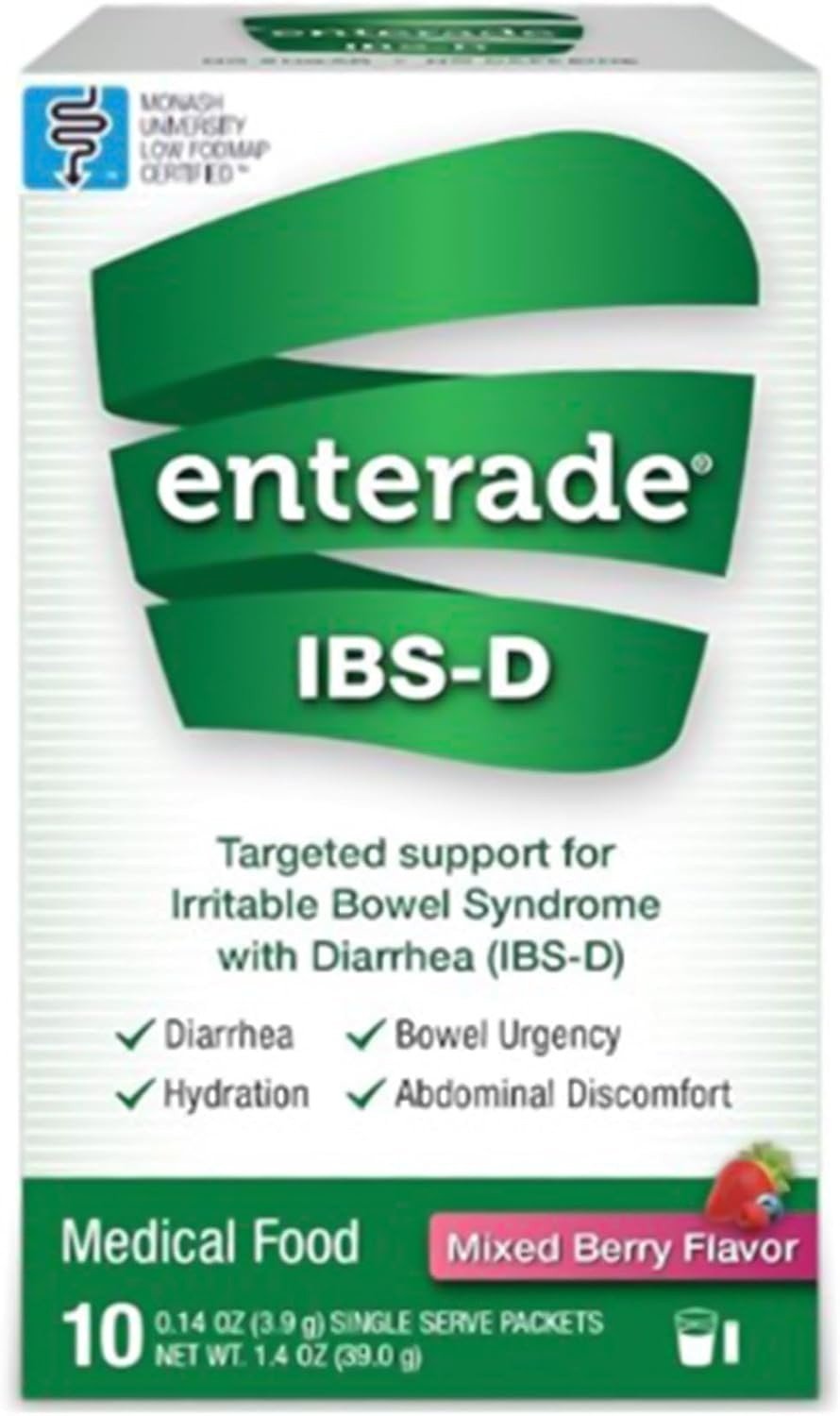 enterade IBS-D Powder Packets, Mixed Berry, 0.14 oz Packet - 20850052516295-Each - LL Medico
