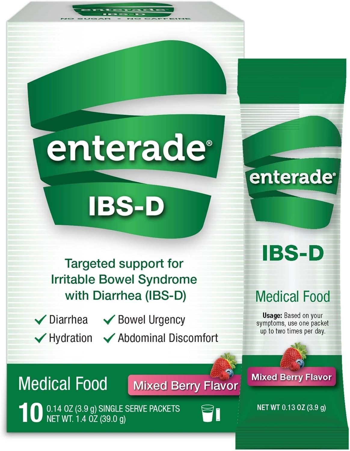 enterade IBS-D Powder Packets, Mixed Berry, 0.14 oz Packet - 20850052516295-Each - LL Medico