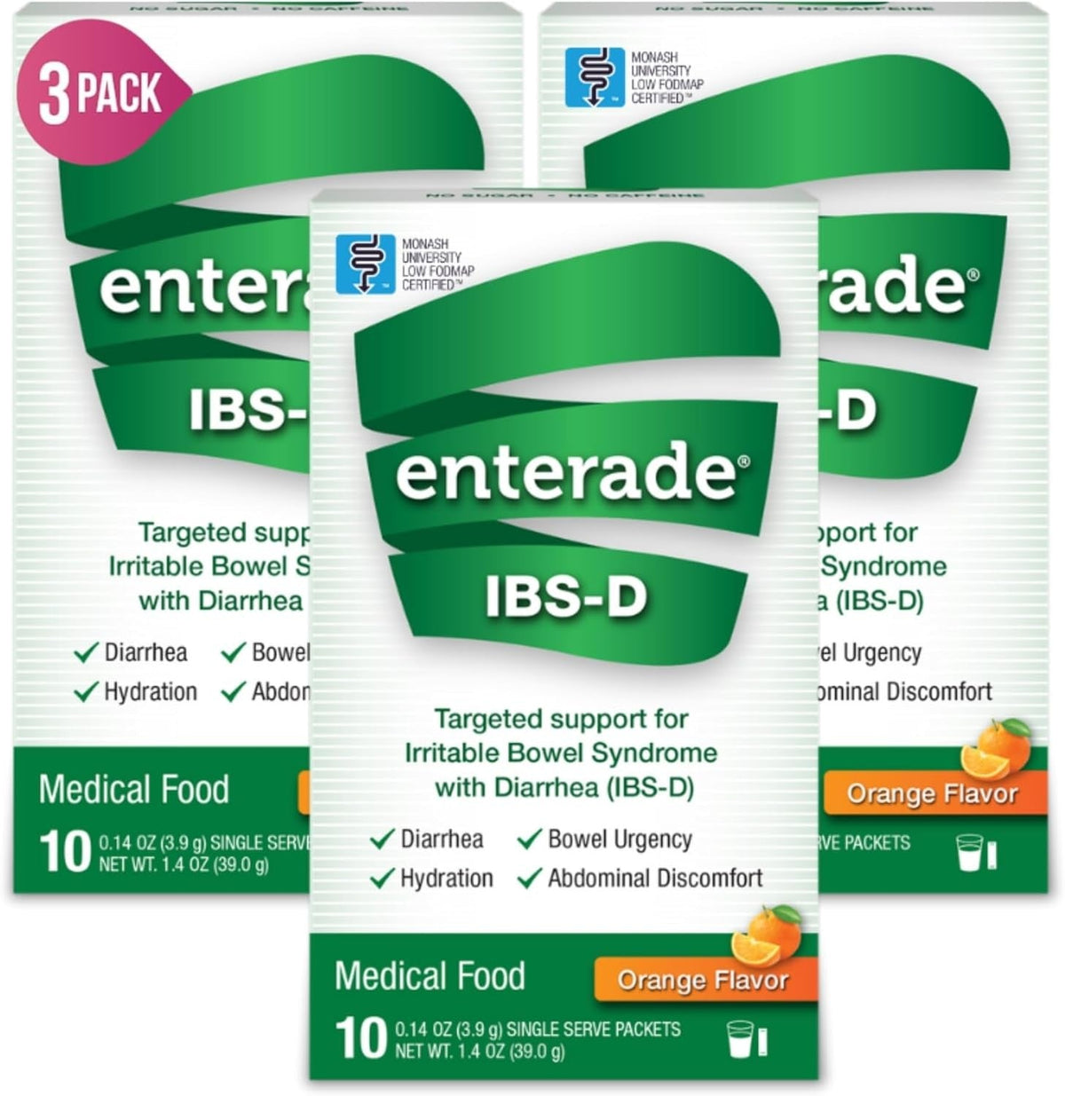 enterade IBS-D Powder Packets, Orange, 0.14 oz - 20850052516301-Each - LL Medico