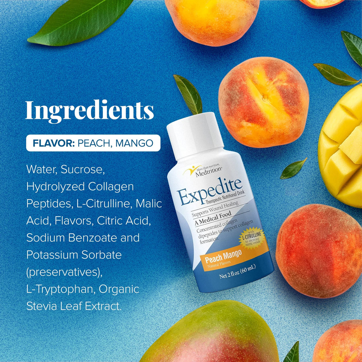 Expedite Concentrated Liquid Collagen, Peach Mango Flavor, 2 oz - 18800-Single - LL Medico