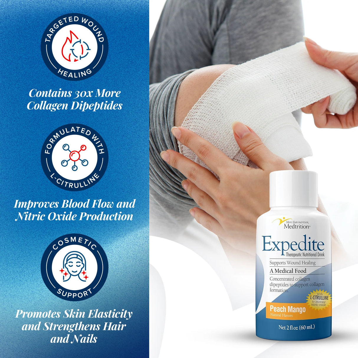 Expedite Concentrated Liquid Collagen, Peach Mango Flavor, 2 oz - 18800-Single - LL Medico