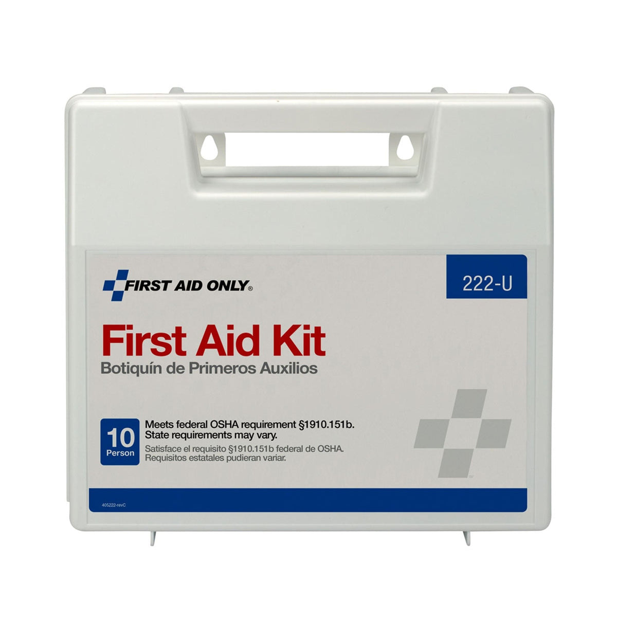 First Aid Only First Aid Kit, Plastic Case with Dividers, 10 Person - 222-U-Single - LL Medico