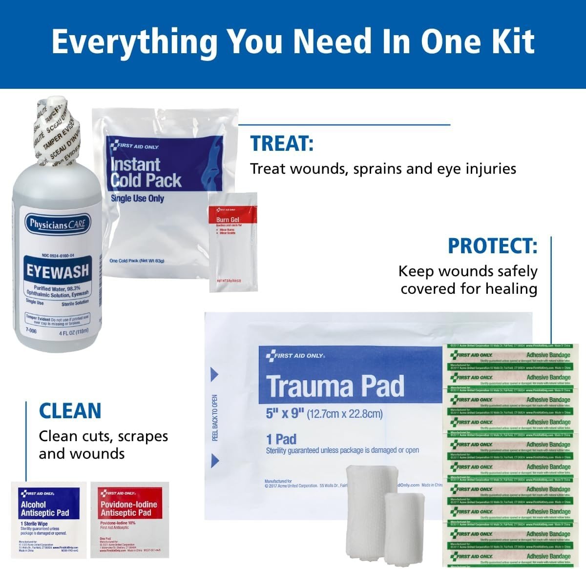 First Aid Only Responder First Responder Kit, 24 Person, Cordura Semi-Rigid Bag - 520-FR-Single - LL Medico