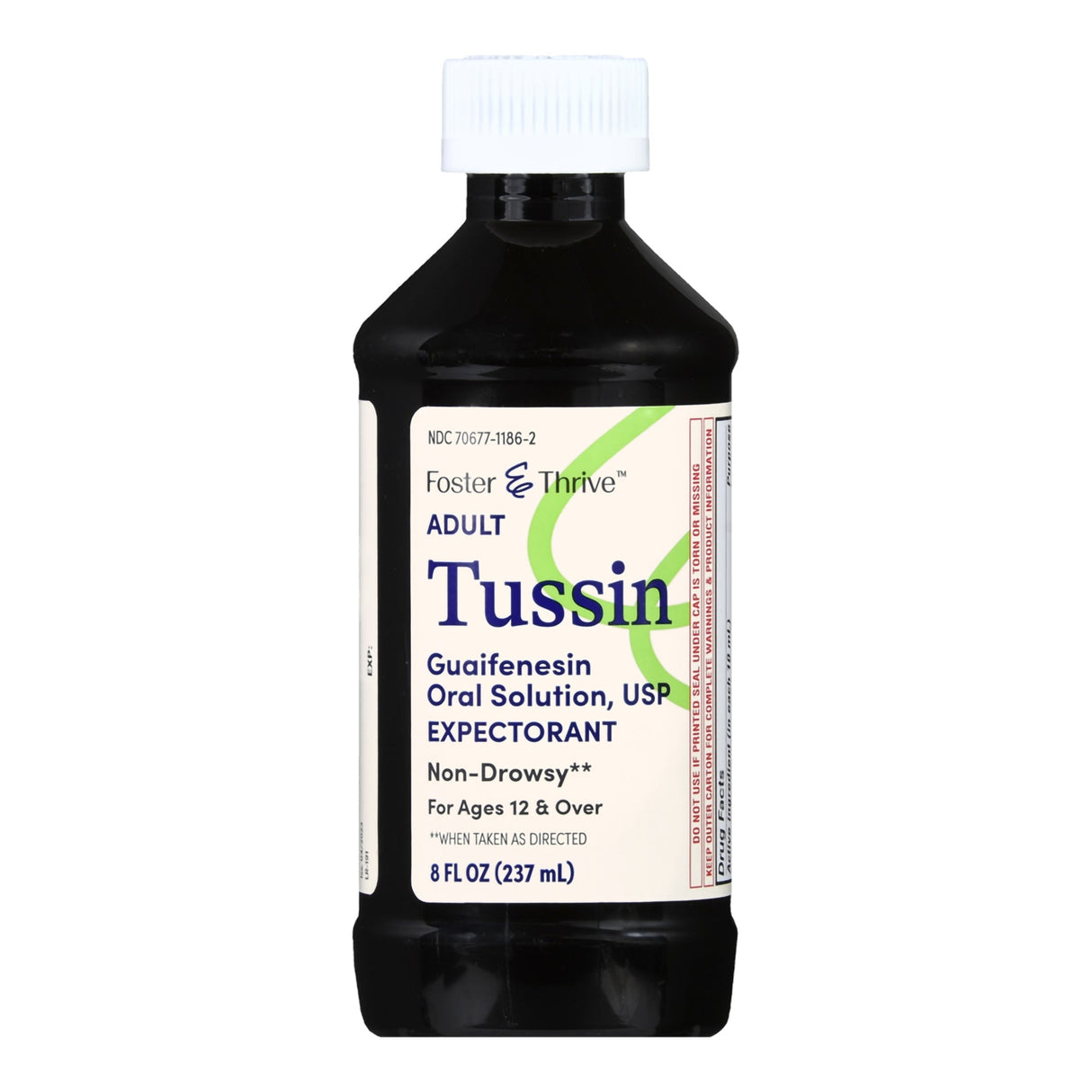 Foster & Thrive Adult Tussin Guaifenesin Oral Solution Relief Syrup, 8 fl oz - 70677118602 - LL Medico