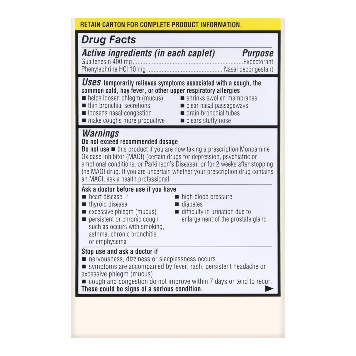 Foster & Thrive Chest Congestion Relief PE Tablets, 50 ct - 70677105601 - LL Medico