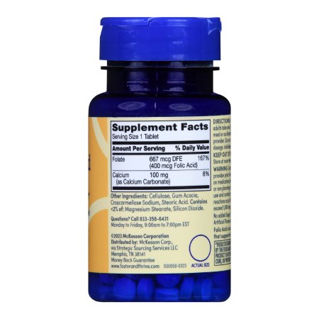 Foster & Thrive Folic Acid Vitamin Supplement, 400 mcg - 01093995744 - LL Medico