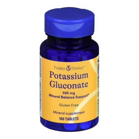 Foster & Thrive Potassium Gluconate Dietary Supplement, 595 mg - 01093995755 - LL Medico