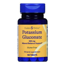 Foster & Thrive Potassium Gluconate Dietary Supplement, 595 mg - 01093995755 - LL Medico
