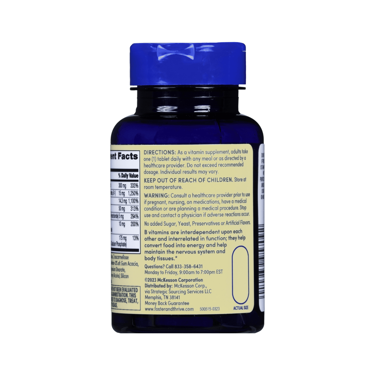 Foster & Thrive Vitamin B Complex Multivitamin Supplement - 01093995709 - LL Medico