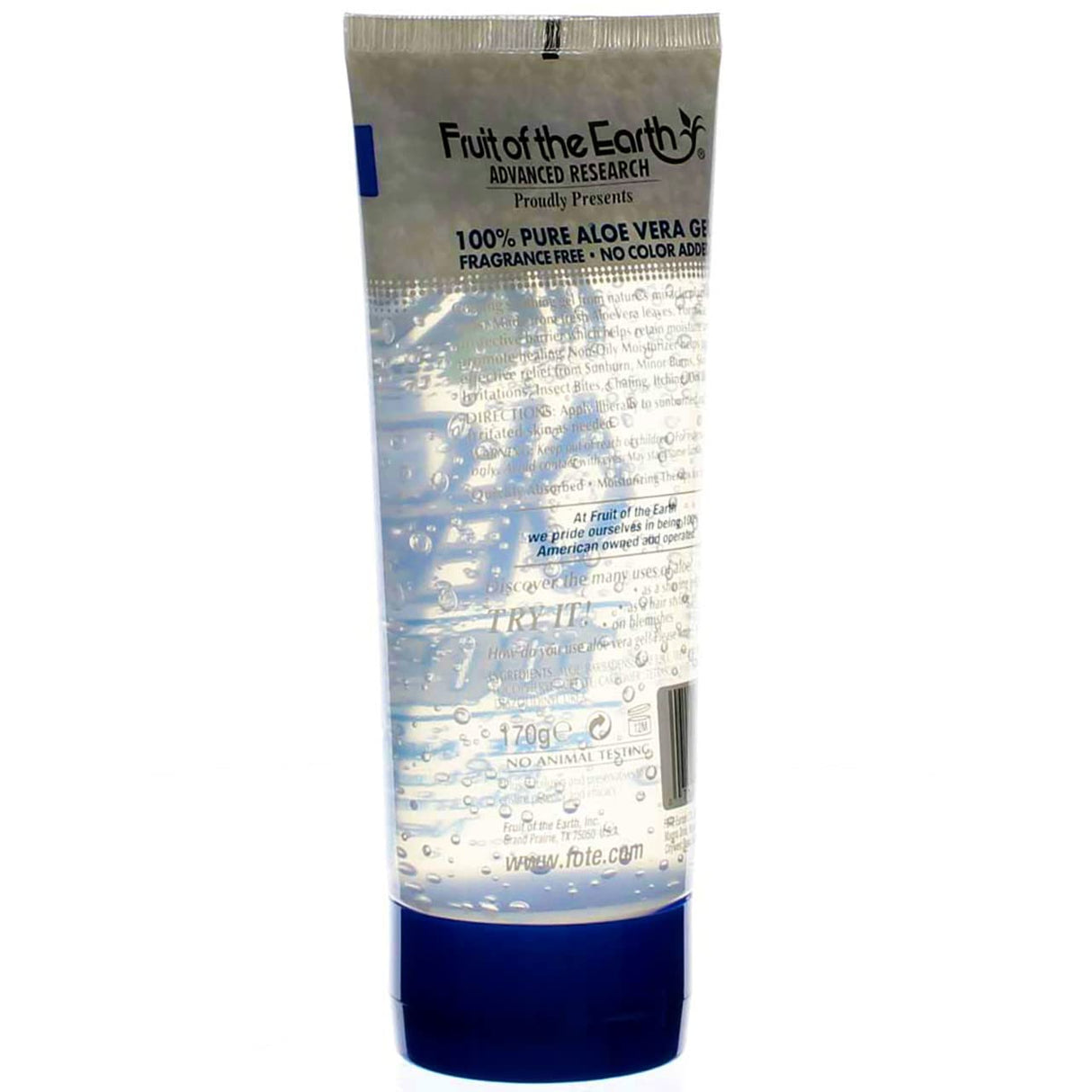 Fruit of the Earth Aloe Vera Moisturizing Gel, 6-ounce tube - 07166100136-Single - LL Medico
