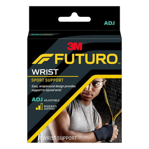 Futuro Sport Adjustable Wrist Support, Black, One Size Fits Most - 09033ENR-Single - LL Medico