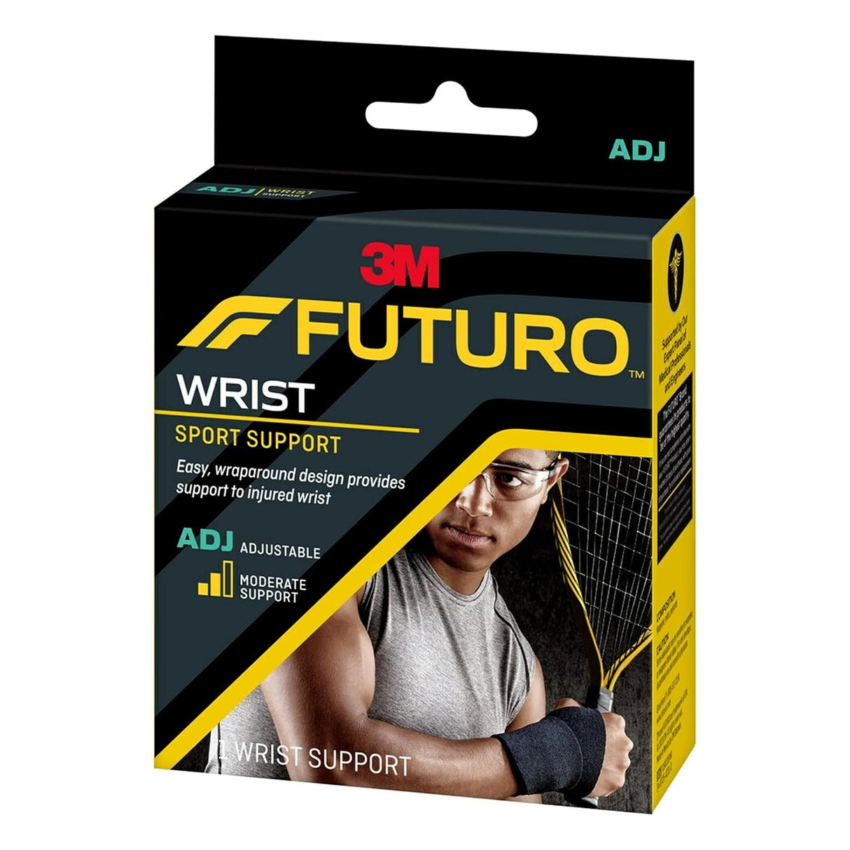 Futuro Sport Adjustable Wrist Support, Black, One Size Fits Most - 09033ENR-Single - LL Medico