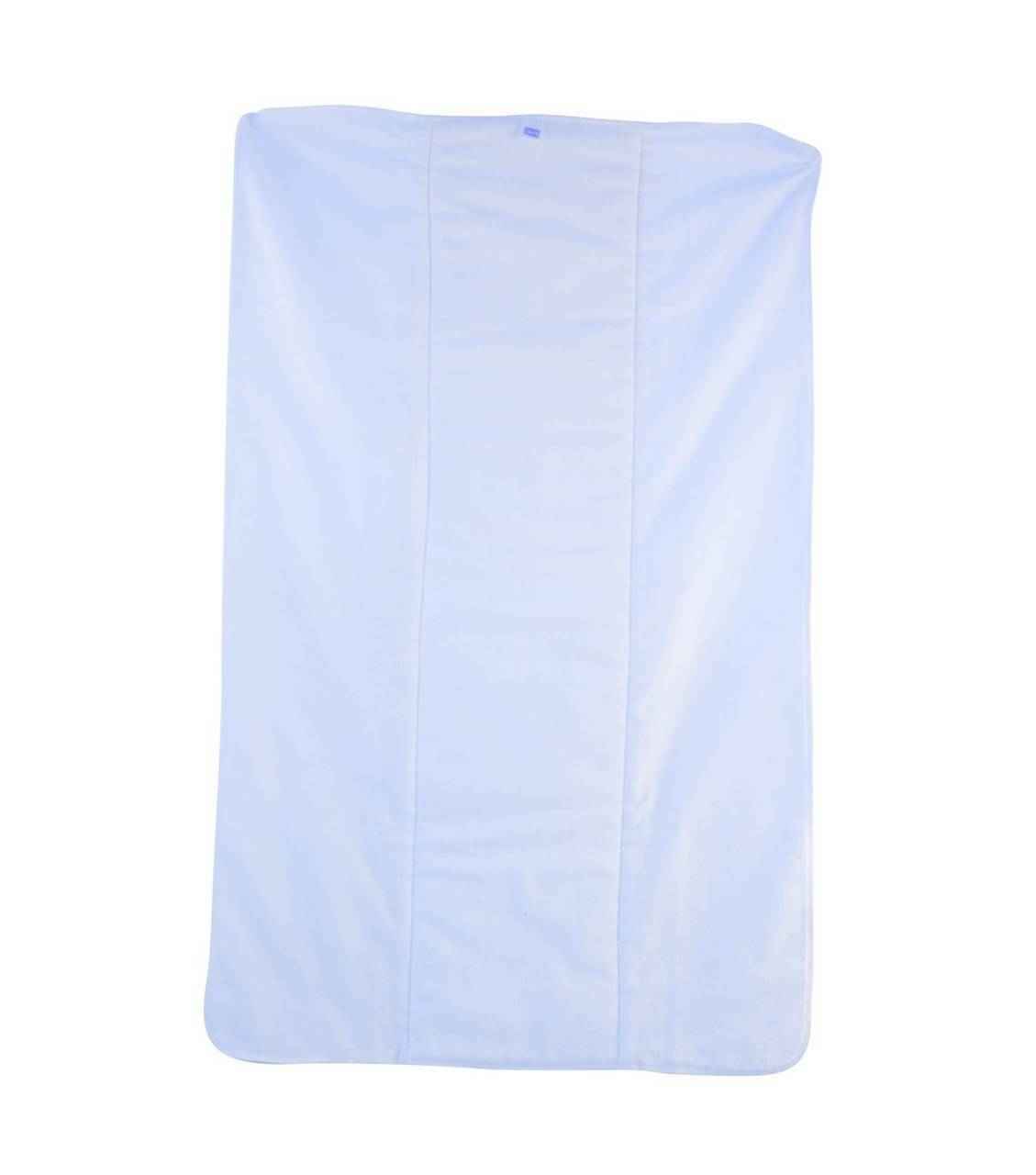 The Gary Flat Prefolded Style Adult Cloth Diaper by Gary is a rectangular, light blue cotton flannel sheet with vertical stitched seams, shown laid flat against a white background. It appears smooth and unadorned.