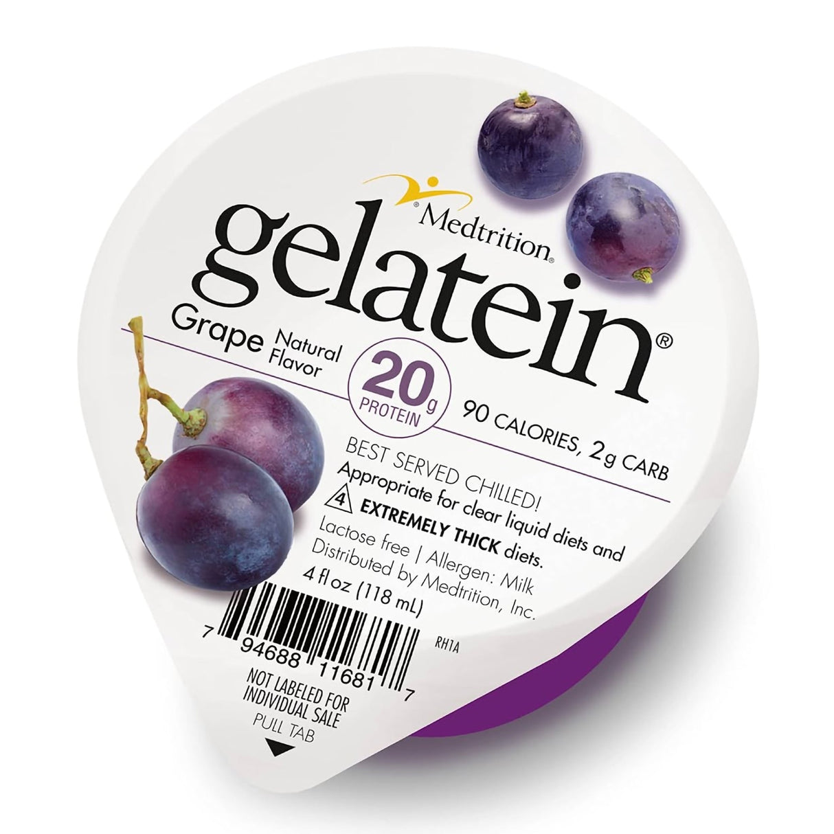 Gelatein Oral Supplement, Grape Flavor, 4 oz Cup - 11681-Single - LL Medico
