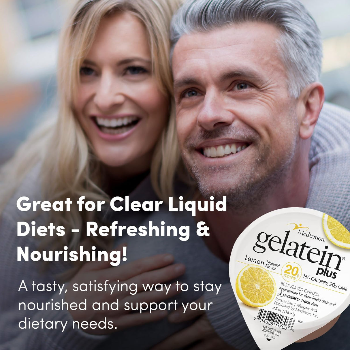 Gelatein Plus Oral Supplement, Lemon Flavor, 4 oz Cup - 11703-Single - LL Medico