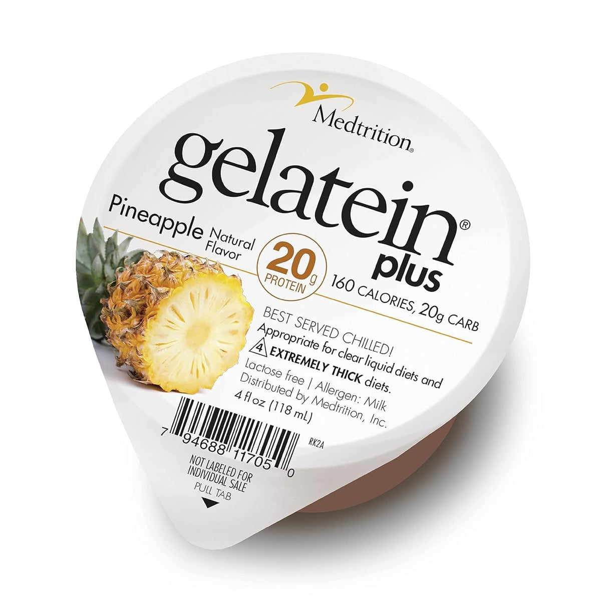 Gelatein Plus Oral Supplement, Pineapple Flavor, 4 oz Cup - 11705-Single - LL Medico