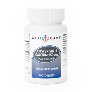 Geri - Care Joint Health Supplement, Oyster Shell Calcium plus Vitamin D, 250 mg - 731-01-GCP - LL Medico