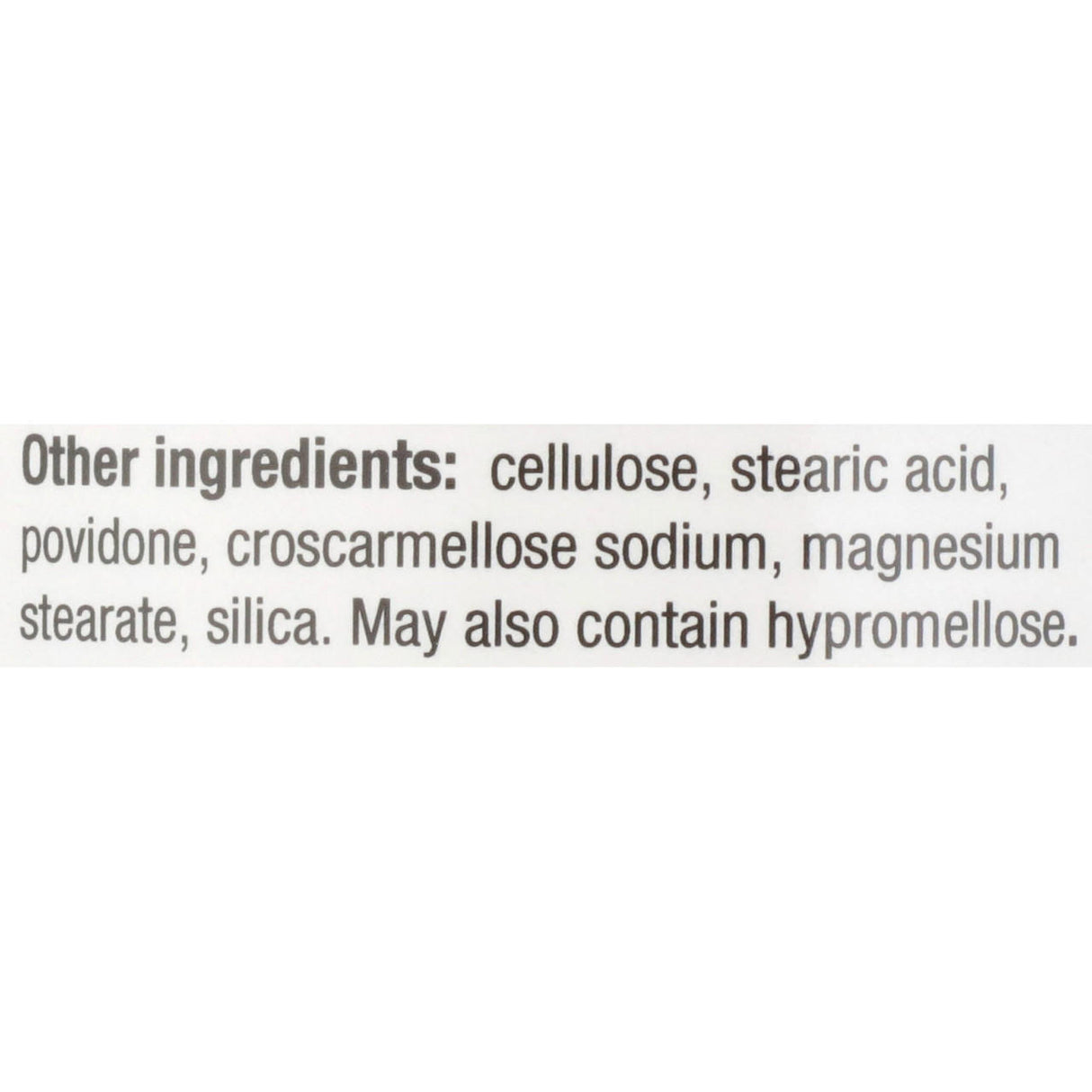 McKesson Geri-Care Vitamin C Supplement 500 mg tablets also contain cellulose, stearic acid, povidone, croscarmellose sodium, magnesium stearate, silica, and may include hypromellose.