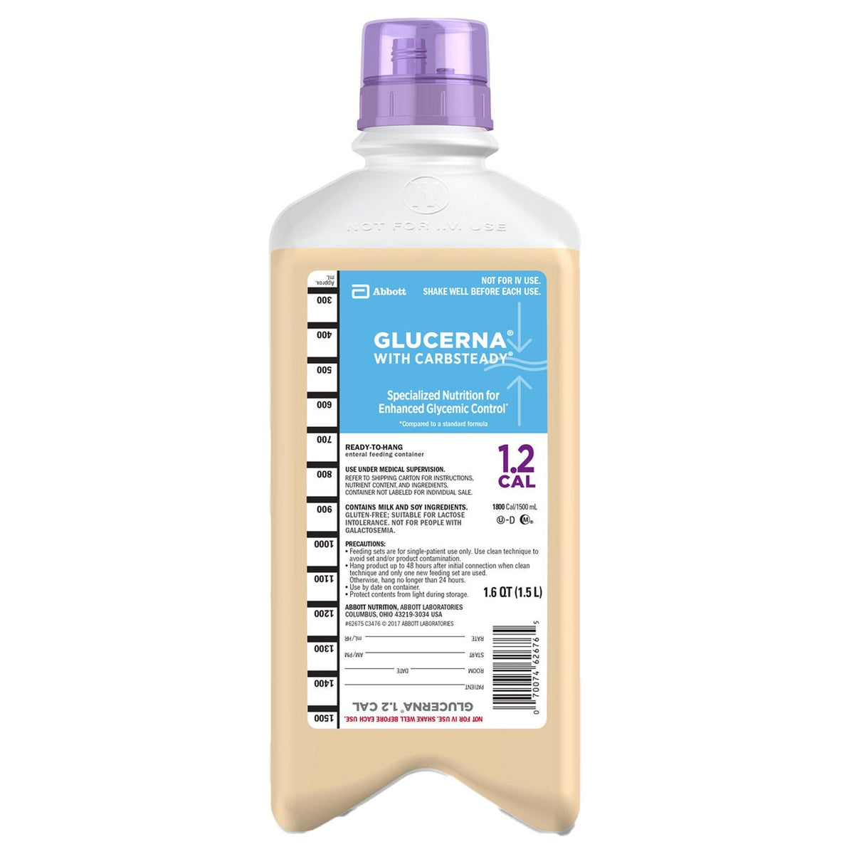 Glucerna 1.2 Cal Oral Supplement, Unflavored, 1500 mL - 62675-Single - LL Medico