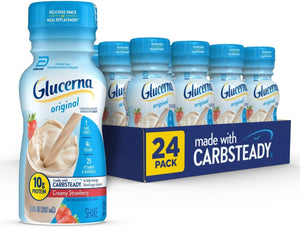 Glucerna Nutritional Shake, Strawberry, 8 oz Bottle, CS/24 - 57807-Case - LL Medico
