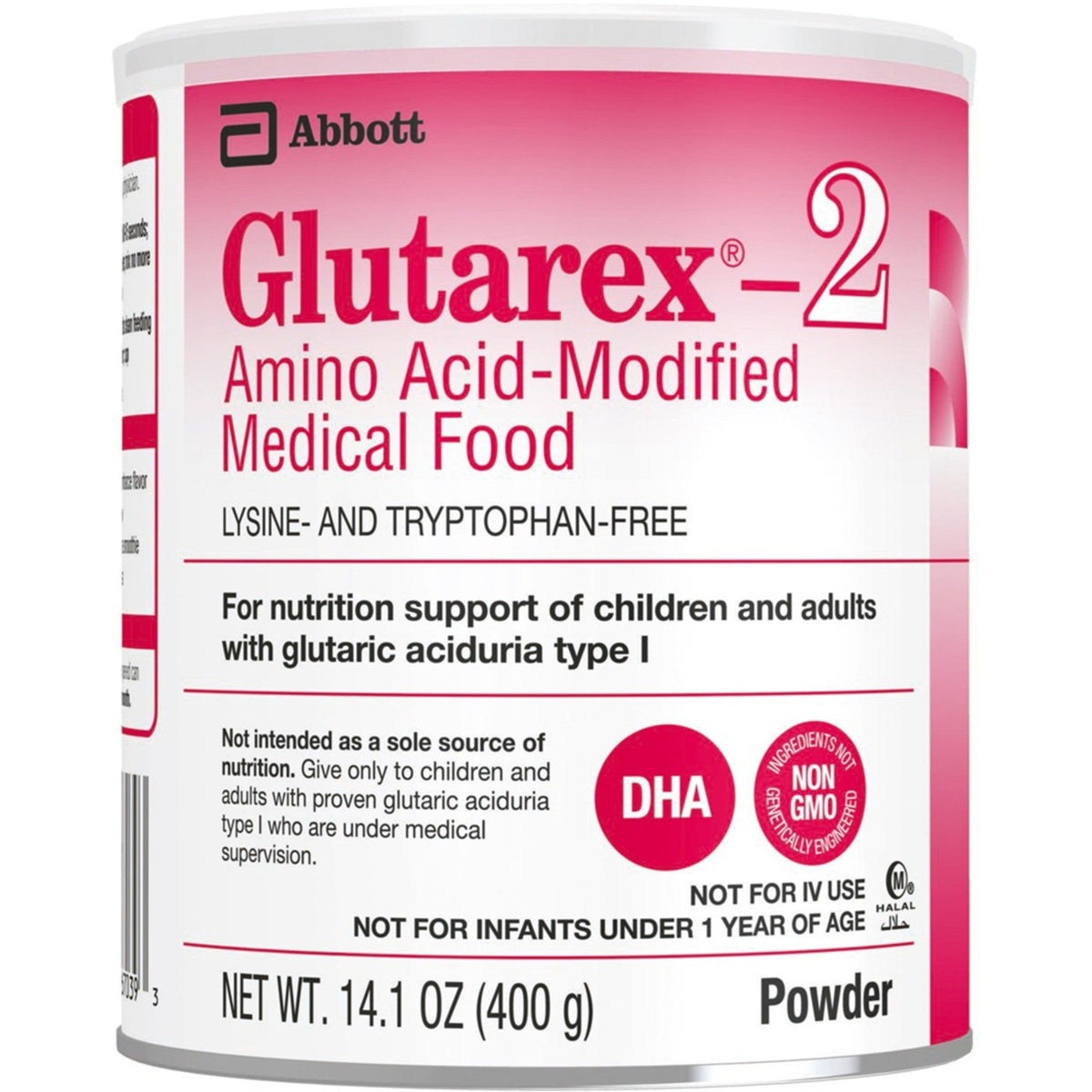 Glutarex-2 Amino Acid-Modified Medical Food Powder, Unflavored, 14.1 oz - 67038-Single - LL Medico
